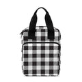Black And White Gingham Pattern Print Bible Tote Bag