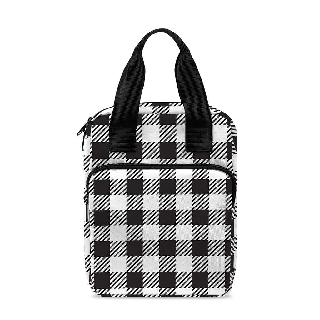 Black And White Gingham Pattern Print Bible Tote Bag