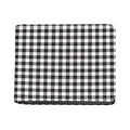 Black And White Gingham Pattern Print Bifold Wallet
