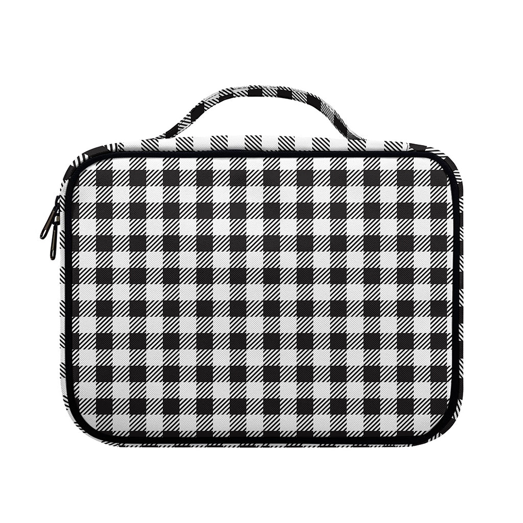 Black And White Gingham Pattern Print Briefcase Bible Bag