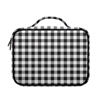 Black And White Gingham Pattern Print Briefcase Bible Bag
