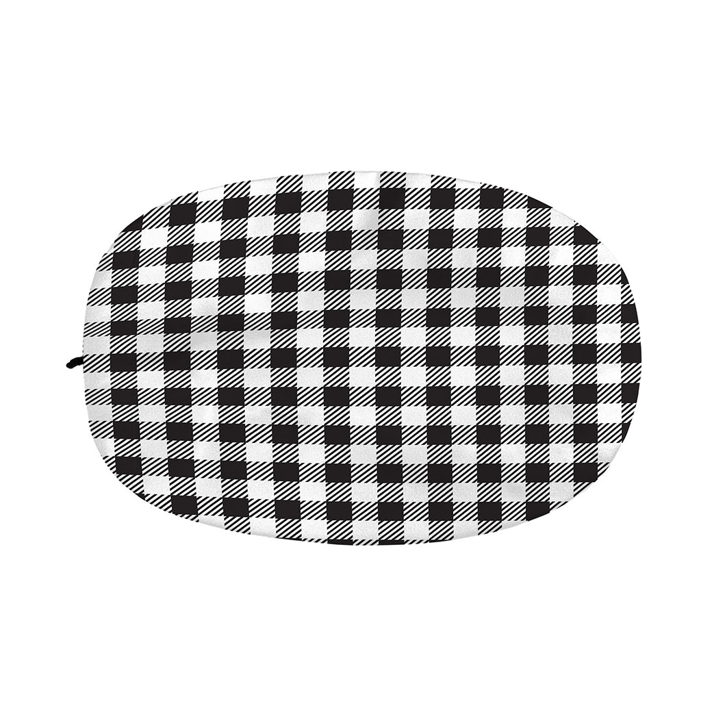 Black And White Gingham Pattern Print Car Side Mirror Covers