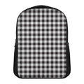 Black And White Gingham Pattern Print Casual Backpack
