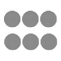 Black And White Gingham Pattern Print Coaster Set