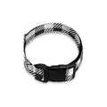 Black And White Gingham Pattern Print Dog Collar