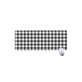 Black And White Gingham Pattern Print Extended Mouse Pad
