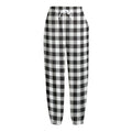 Black And White Gingham Pattern Print Fleece Lined Knit Pants