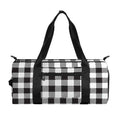 Black And White Gingham Pattern Print Gym Bag