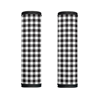 Black And White Gingham Pattern Print Handle Covers
