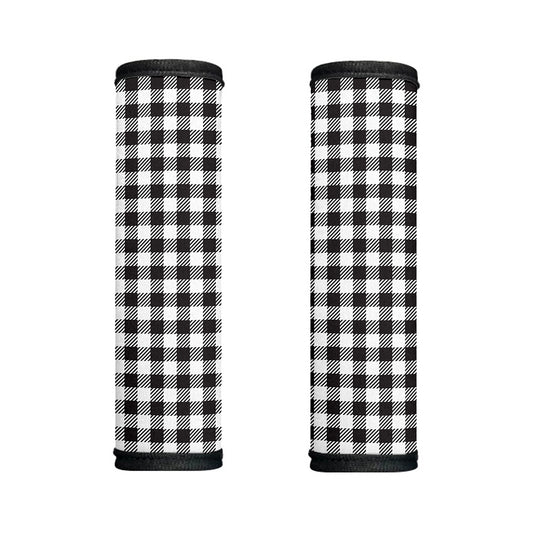 Black And White Gingham Pattern Print Handle Covers