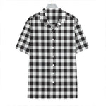 Black And White Gingham Pattern Print Hawaiian Shirt