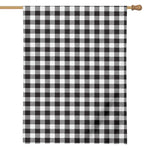 Black And White Gingham Pattern Print House Flag