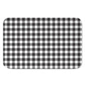 Black And White Gingham Pattern Print Indoor Door Mat