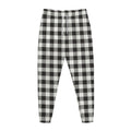 Black And White Gingham Pattern Print Jogger Pants