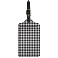 Black And White Gingham Pattern Print Luggage Tag