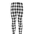 Black And White Gingham Pattern Print Men's Leggings