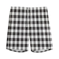 Black And White Gingham Pattern Print Men's Athletic Shorts