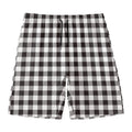 Black And White Gingham Pattern Print Men's Swim Trunks