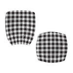 Black And White Gingham Pattern Print Office Chair Cover