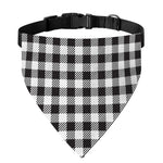 Black And White Gingham Pattern Print Over The Collar Dog Bandana
