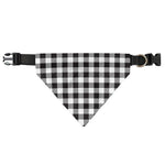 Black And White Gingham Pattern Print Over The Collar Dog Bandana