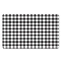 Black And White Gingham Pattern Print Polyester Doormat