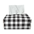 Black And White Gingham Pattern Print Rectangle Tissue Box Cover