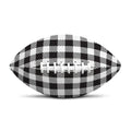 Black And White Gingham Pattern Print Rugby Ball