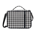 Black And White Gingham Pattern Print Shoulder Strap Bible Bag