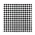 Black And White Gingham Pattern Print Silk Bandana