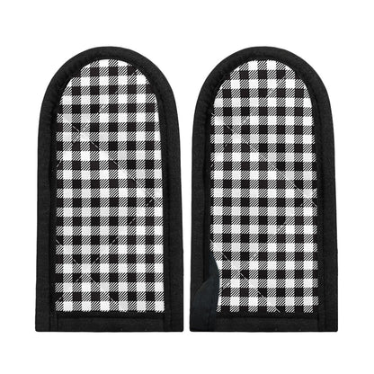 Black And White Gingham Pattern Print Skillet Handle Cover