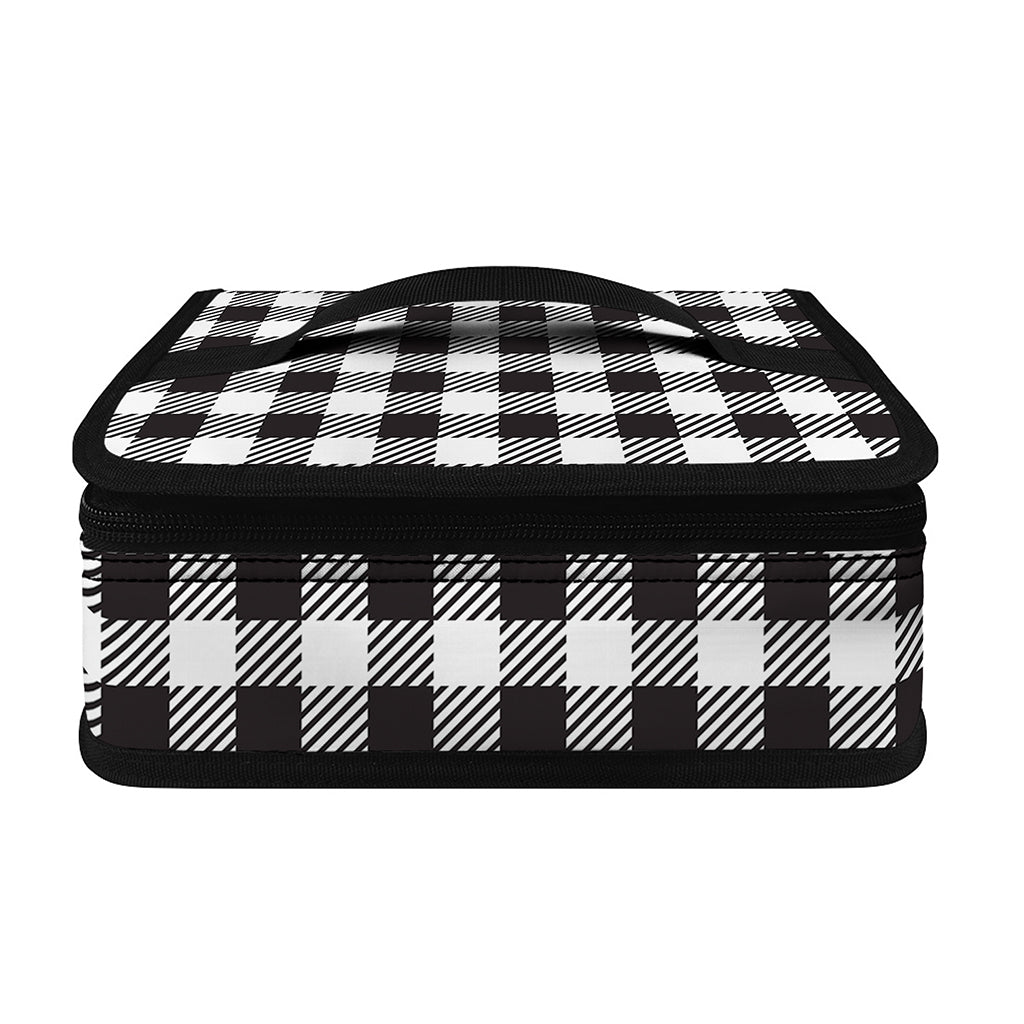 Black And White Gingham Pattern Print Small Lunch Bag