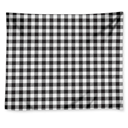 Black And White Gingham Pattern Print Tapestry