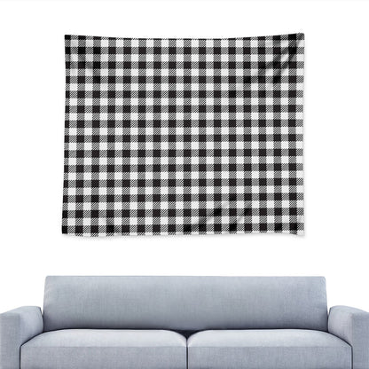 Black And White Gingham Pattern Print Tapestry