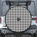 Black And White Gingham Pattern Print Tire Cover With Camera Hole