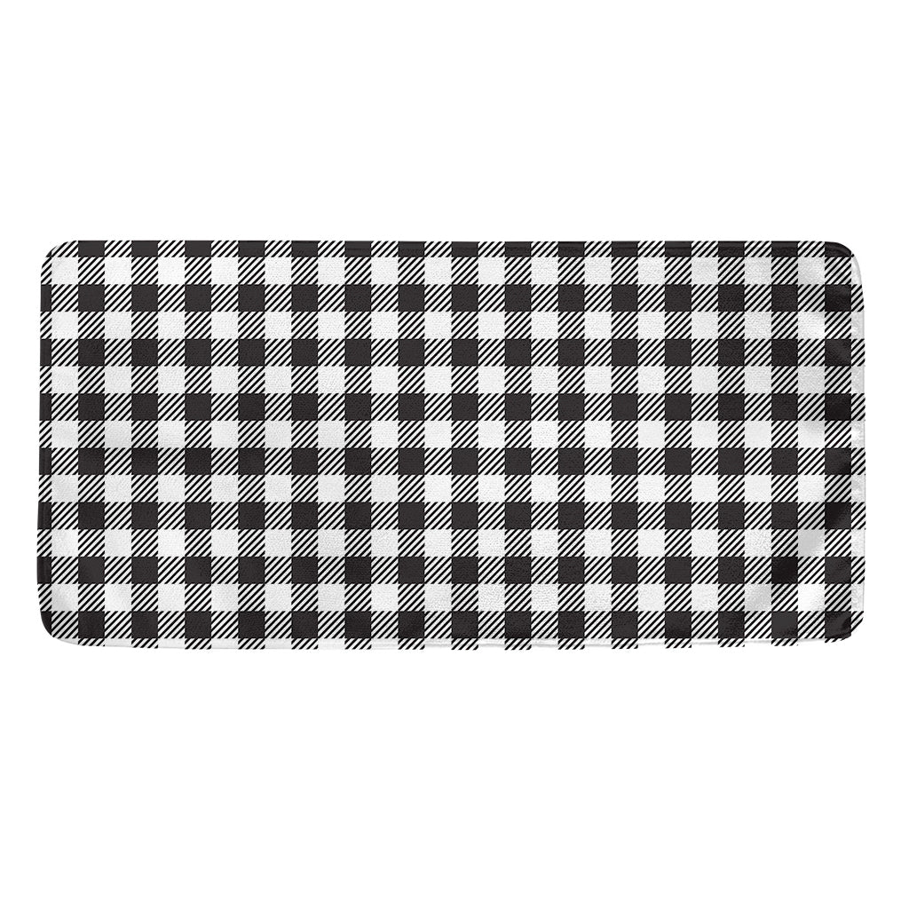 Black And White Gingham Pattern Print Towel