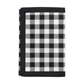 Black And White Gingham Pattern Print Trifold Wallet