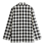 Black And White Gingham Pattern Print Women's Blazer