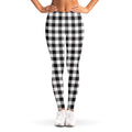 Black And White Gingham Pattern Print Women's Leggings