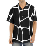 Black And White Giraffe Pattern Print Aloha Shirt