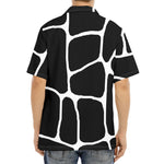 Black And White Giraffe Pattern Print Aloha Shirt