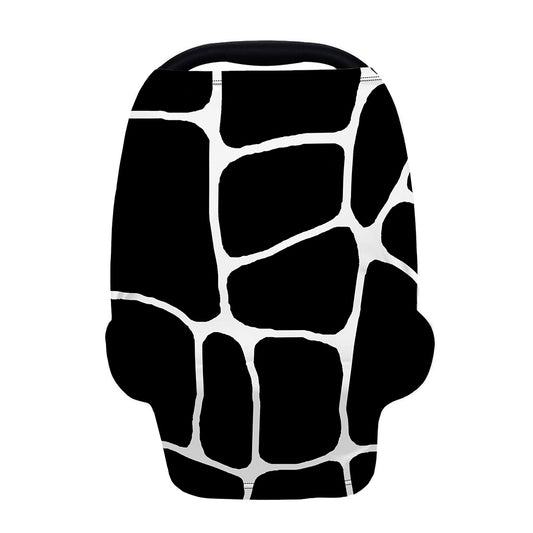 Black And White Giraffe Pattern Print Baby Seat Cover
