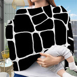 Black And White Giraffe Pattern Print Baby Seat Cover