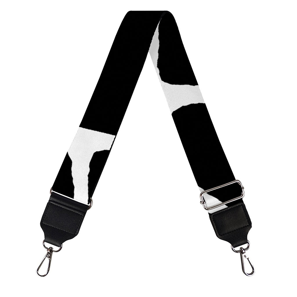 Black And White Giraffe Pattern Print Bag Strap