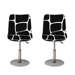 Black And White Giraffe Pattern Print Bar Stool Covers