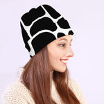 Black And White Giraffe Pattern Print Beanie