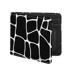 Black And White Giraffe Pattern Print Bifold Wallet