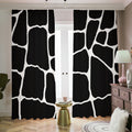 Black And White Giraffe Pattern Print Dimout Pencil Pleat Curtains