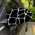 Black And White Giraffe Pattern Print Car Side Mirror Covers