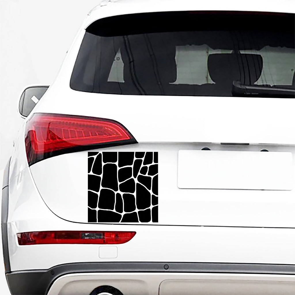Black And White Giraffe Pattern Print Car Sticker